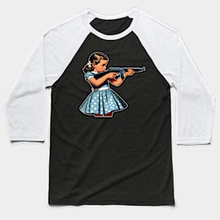 The Little Girl and a Gun Baseball T-Shirt